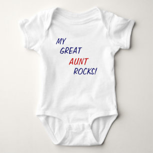 My Great Aunt Rocks! Baby one piece Bodysuit