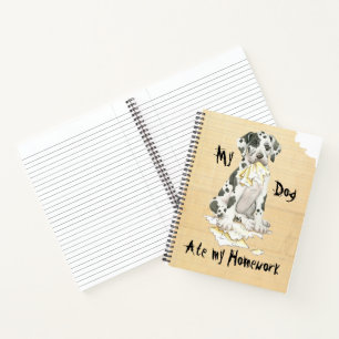 My Great Dane Ate my Homework Notebook