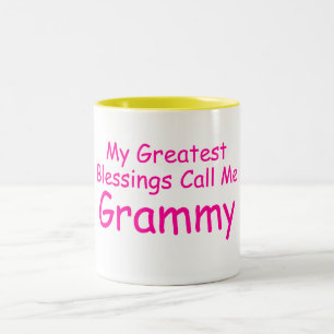 My Greatest Blessings Call Me Grammy Two-Tone Coffee Mug
