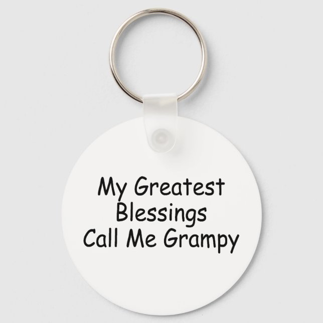 My Greatest Blessings Call Me Grampy Key Ring (Front)