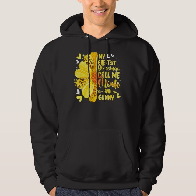 My Greatest Blessings Call Me Mum And Ganny Mother Hoodie (Front)