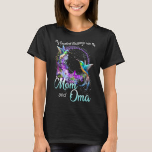 My Greatest Blessings Call Me Mum And Oma Hummingb T-Shirt