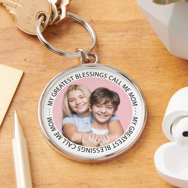 My Greatest Blessings Call Me Mum Photo Key Ring (Creator Uploaded)