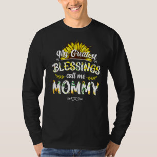 My Greatest Blessings Calls Me Mummy Floral Mother T-Shirt