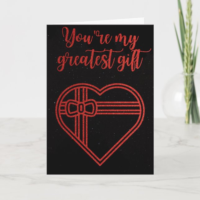 My Greatest Gift Glitter Valentine Card (Front)