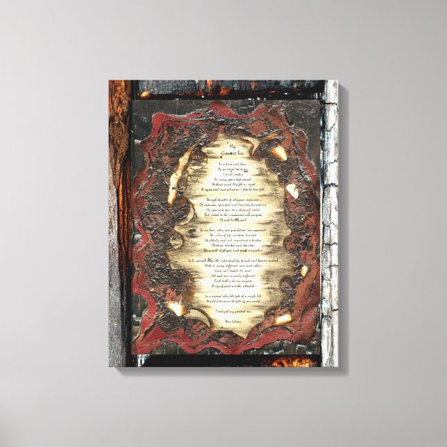 My Greatest Sin Canvas Print (Front)