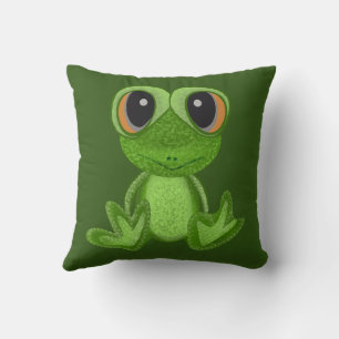 My Green Frog Friend Cushion