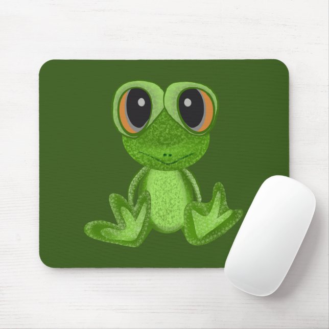 My Green Frog Friend Mouse Mat (With Mouse)