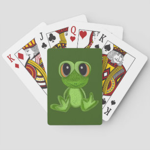 My Green Frog Friend Playing Cards