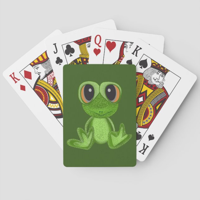 My Green Frog Friend Playing Cards (Back)