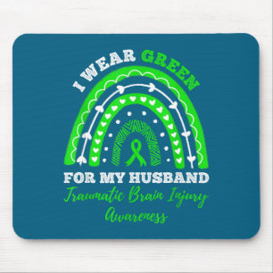 My Green Husband Rainbow Tbi Awareness Mouse Mat