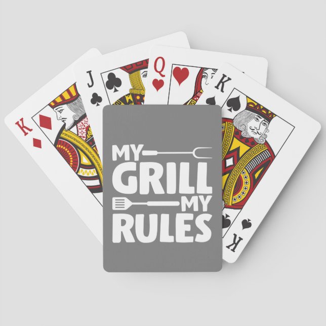 My Grill My Rules Playing Cards (Back)