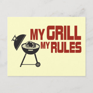 My Grill My Rules Postcard