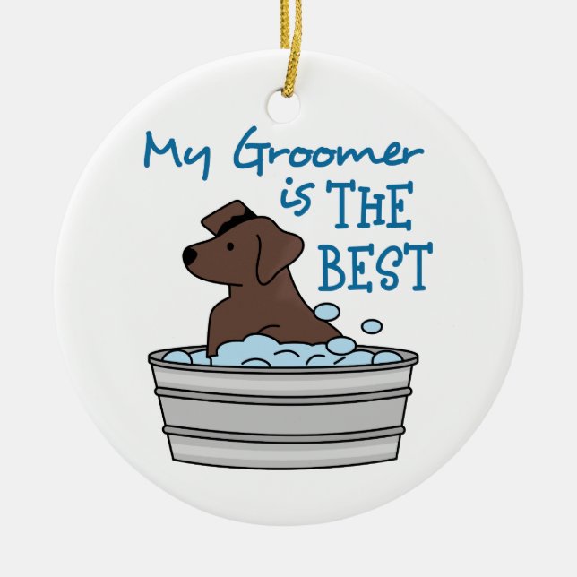 My Groomer Ceramic Tree Decoration (Front)
