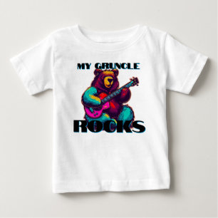 My Gruncle Rocks! Colourful Bear Baby T-Shirt