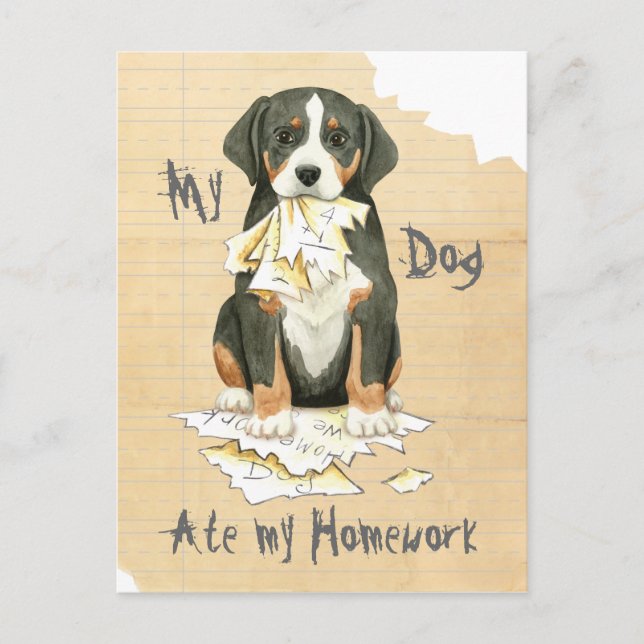 My GSMD Ate My Homework Postcard (Front)