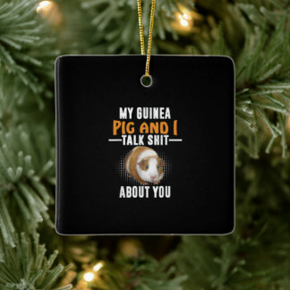 My Guinea Pig And I Talk About You Pet Owner Ceramic Ornament