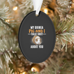 My Guinea Pig And I Talk About You Pet Owner Ornament