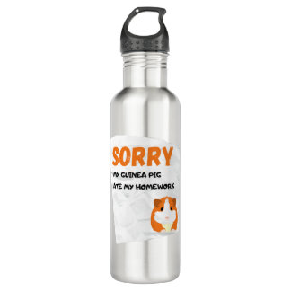 My Guinea Pig Ate My Homework Classic T-Shirt 710 Ml Water Bottle