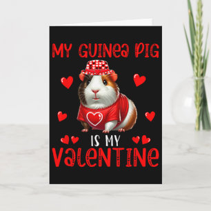 My Guinea Pig Is My Valentine Hearts Matching Rode Card