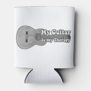 My guitar is my therapy. back and white guitar can cooler