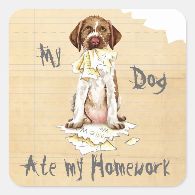 My GWP Ate My Homework Square Sticker (Front)