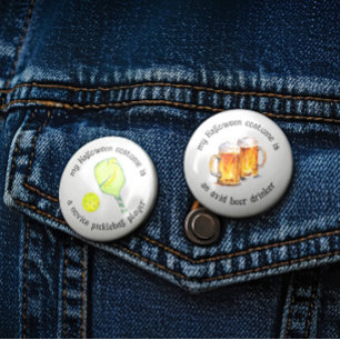 My Halloween Costume is a Pickleball Player, Funny 7.5 Cm Round Badge