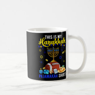 My Hanukkah Pajama Shirt Football Player Jewish Me Coffee Mug