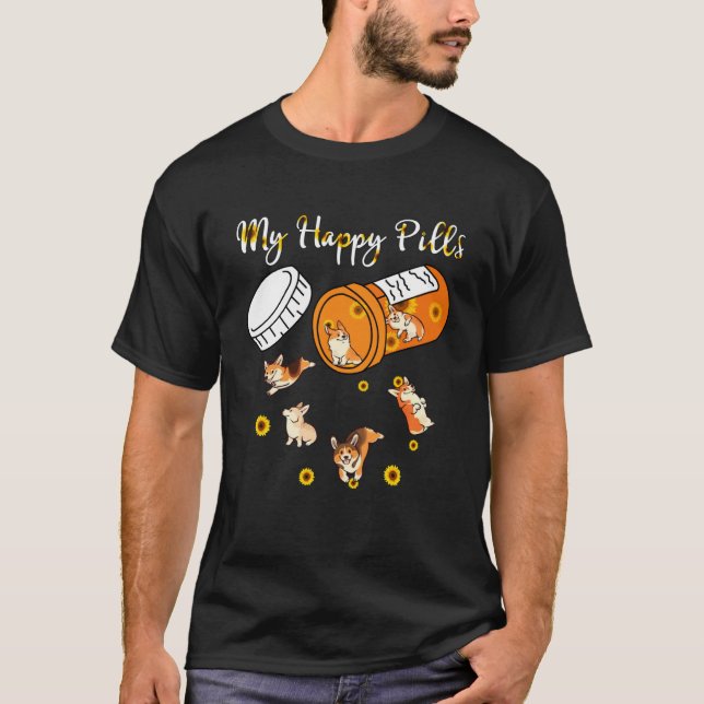 My Happy Pills Dog T-Shirt (Front)