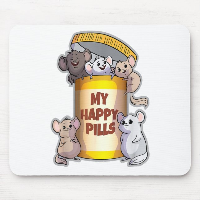 My Happy Pills Mouse Mat (Front)