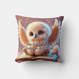 My Happy Place Baby Griffin Book Lover  Cushion