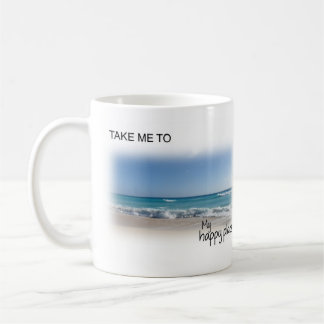 My happy place beach mug