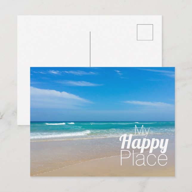My Happy Place Blue Ocean Postcard (Front/Back)