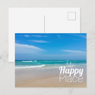 My Happy Place Blue Ocean Postcard