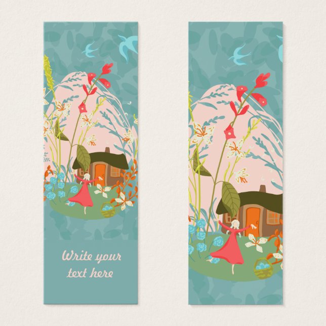 My Happy Place Cottage GardenPersonalized Bookmark (Front & Back)