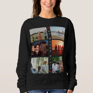 My Happy Place Customisable Family Photo 6 Picture Sweatshirt