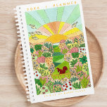 My Happy Place Garden Squirrel Illustration Planner<br><div class="desc">Appreciate the beauty of original and unique art as you plan your days, weeks, and months ahead. Stay organised and inspired and embrace productivity and creativity with our Happy Place Monthly Planner featuring a charming illustration of a sweet squirrel perched on a fence amidst a garden of blooming flowers at...</div>