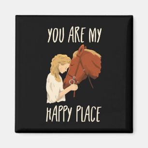 My Happy Place Horse Horseback Riding Equestrian C Magnet