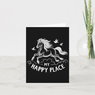 My Happy Place Horse Lover Gifts Horseback Riding  Card