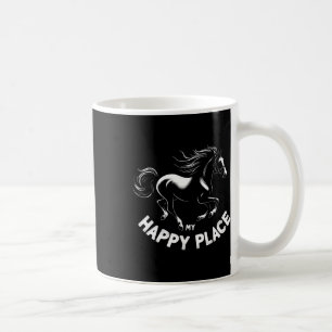 My Happy Place Horse Lover Gifts Horseback Riding Coffee Mug