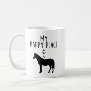 My Happy Place Horse Lover Gifts Horseback Riding  Coffee Mug