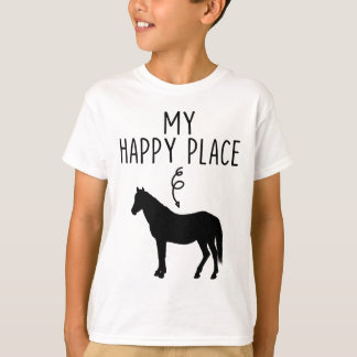 My Happy Place Horse Lover S Horseback Riding Eque T-Shirt