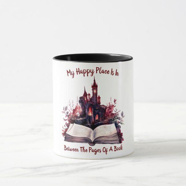My Happy Place Is Between The Pages Of A Book Mug (Center)