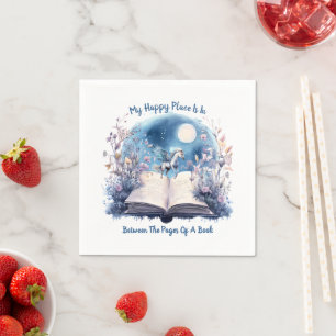 My Happy Place Is Between The Pages Of A Book Napkin