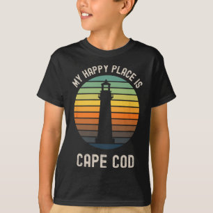 My Happy Place Is Cape Cod Machusetts Beach Vacati T-Shirt