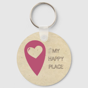 My happy place key ring