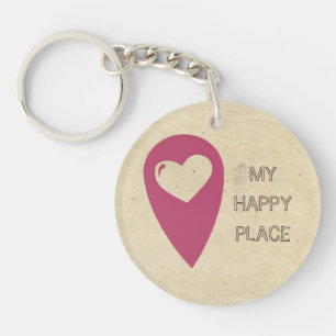 My happy place key ring