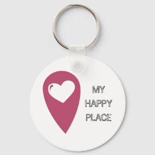 My happy place key ring