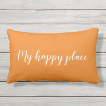 My happy place lumbar pillow