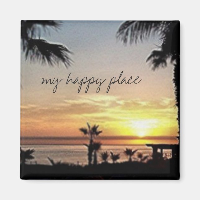 My happy place Mexico Magnet (Front)
